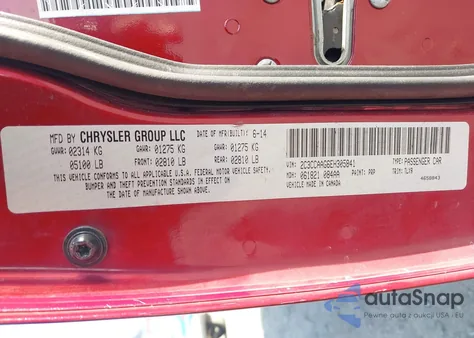 2014 Chrysler 300 из США, поврежденный, VIN 2C3CCAAG6EH305841